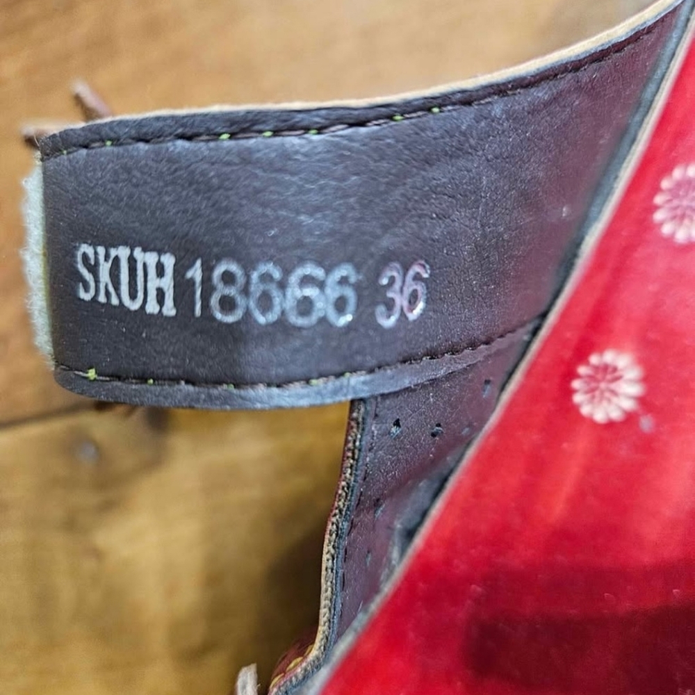 Socofy Red Mary Jane Mule - Picture 4 of 4